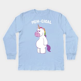 Meh-Gical Unicorn Kids Long Sleeve T-Shirt